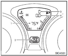 When the ignition switch is placed in the ON position, the vehicle information