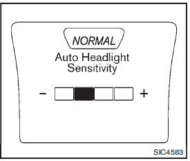 4. Turn the Selection dial to + to increase sensitivity or to − to decrease sensitivity,