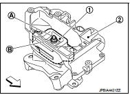 4. Carefully lower jack, or raise lift to remove the engine and the transaxle