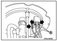 2. Remove main fuel level sensor unit (1) from fuel filter and fuel