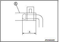  If remove breather hose, install breather hose (1) as shown in the
