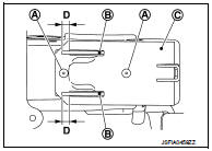  Check clevis pin and plastic stopper (A) for damage and deformation.