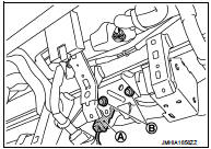 4. Put a hand to back of instrument panel (glove box opening), disengage