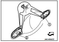8. Slide outside handle bracket toward rear of vehicle to remove.
