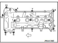 7. Remove rocker cover gasket from rocker cover.