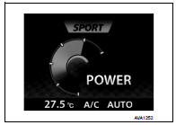 Engine power gauge display characteristic