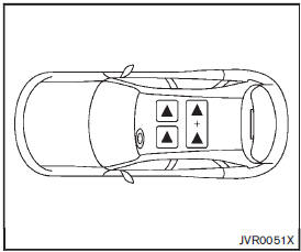 The illustration shows the seating positions equipped with head restraint/headrest.