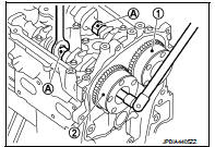 5. Remove camshaft bracket with the following procedure: