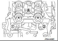 3. Install camshaft bracket with the following procedure:
