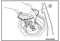 10. Separate fuel tube as per the following steps to remove fuel level sensor