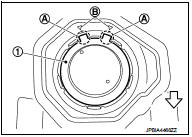 4. Use lock ring wrench (A) (commercial service tool) to remove