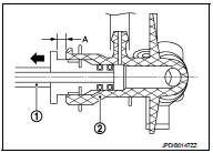 7. Return clutch tube and lock pin in their original positions while clutch