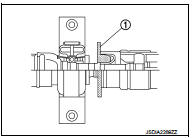 1. Install propeller shaft (1) while aligning its matching mark (A) of