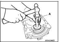3. Temporarily install pinion height adjusting washer (1).
