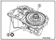 21. Install reverse gear to clutch housing, and then install retaining