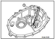 24. Remove bushings (1) from transaxle case, using a remover