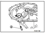 3. Install 2 way connector (1) to clutch housing.