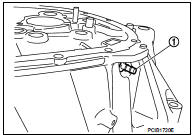4. Install bushings (1) so that they becomes even to clutch housing