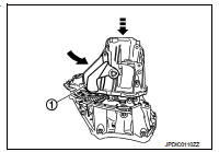 30. Install reverse idler shaft mounting bolt (