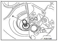 11. Install bushings (1) to transaxle case, using a drift (A) [Commercial