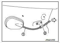 9. Remove the control cable from the vehicle.