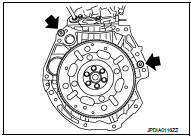 • When installing transaxle assembly to the engine assembly,