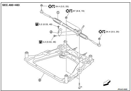 1. Steering gear assembly