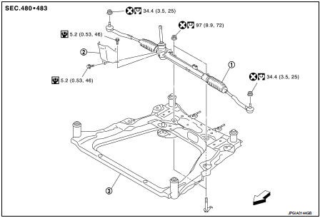 1. Steering gear assembly