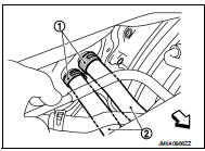 7. Remove instrument panel assembly. Refer to IP-13, "Removal and