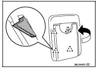 3. Open seatback fastener (A) and remove seatback retainer