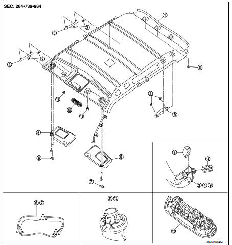 1. Headlining assembly