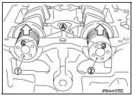 7. Install camshaft brackets (No. 2 to 5) aligning the identification