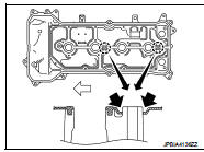 b. Apply liquid gasket to the position as shown in the figure.