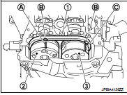 7. Remove crankshaft pulley with the following procedure: