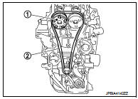 13. Remove the crankshaft sprocket and the oil pump drive related parts with