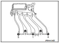 4. Tighten mounting bolts of intake manifold. (The joint of intake manifold
