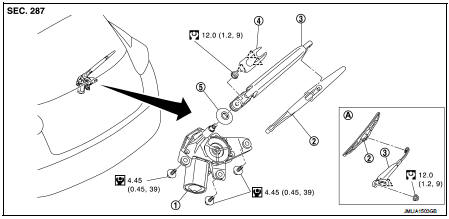 1. Rear wiper motor