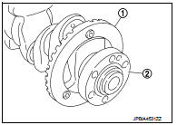 11. Pull rear oil seal out from rear end of crankshaft.