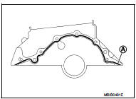 4. Install the rear oil seal retainer. Tighten bolts (No.1 to 6) as