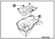 11. Install the oil pan, and tighten the bolts in the numerical order as