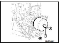 12. Tighten the nut until the cover touches the cylinder block.