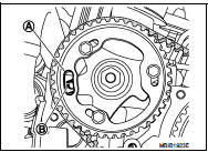 17. Install crankshaft pulley (1), and tighten the bolts as follows: