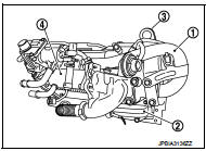 23. Remove the camshaft pulley using sprocket holder [SST: —