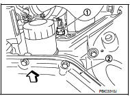3. Install oil pressure gauge [SST: ST25051001] (A) and hose
