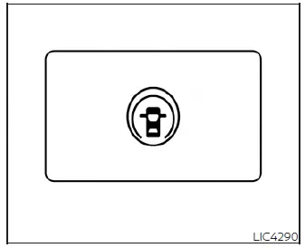 Dynamic driver assistance switch icon on the lower instrument panel