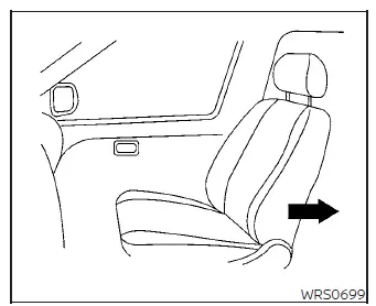 Moving the Nissan Leaf front seat to the rearmost position for booster seat installation