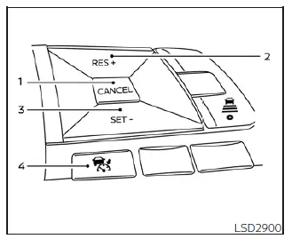 Steering wheel controls interface for Nissan Leaf conventional cruise control