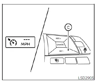 Steering wheel master switch for activating Nissan Leaf cruise control
