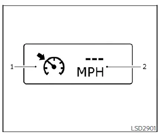 Instrument cluster icons for Nissan Leaf cruise control settings