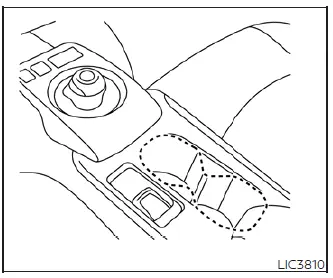 Front center console cup holders in the Nissan Leaf